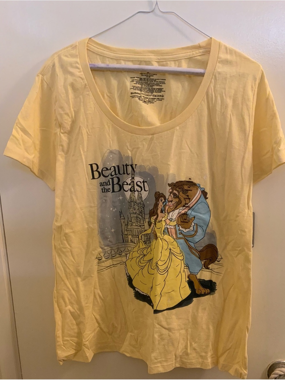 Exclusive Disney Store Beauty and the Beast Yellow Graphic Tee